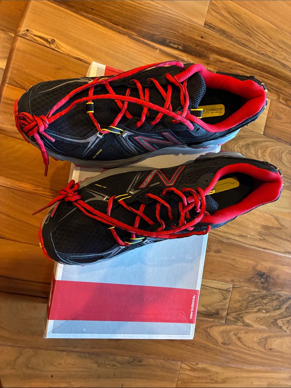 New Balance Black and Red Men's Athletic Sneakers